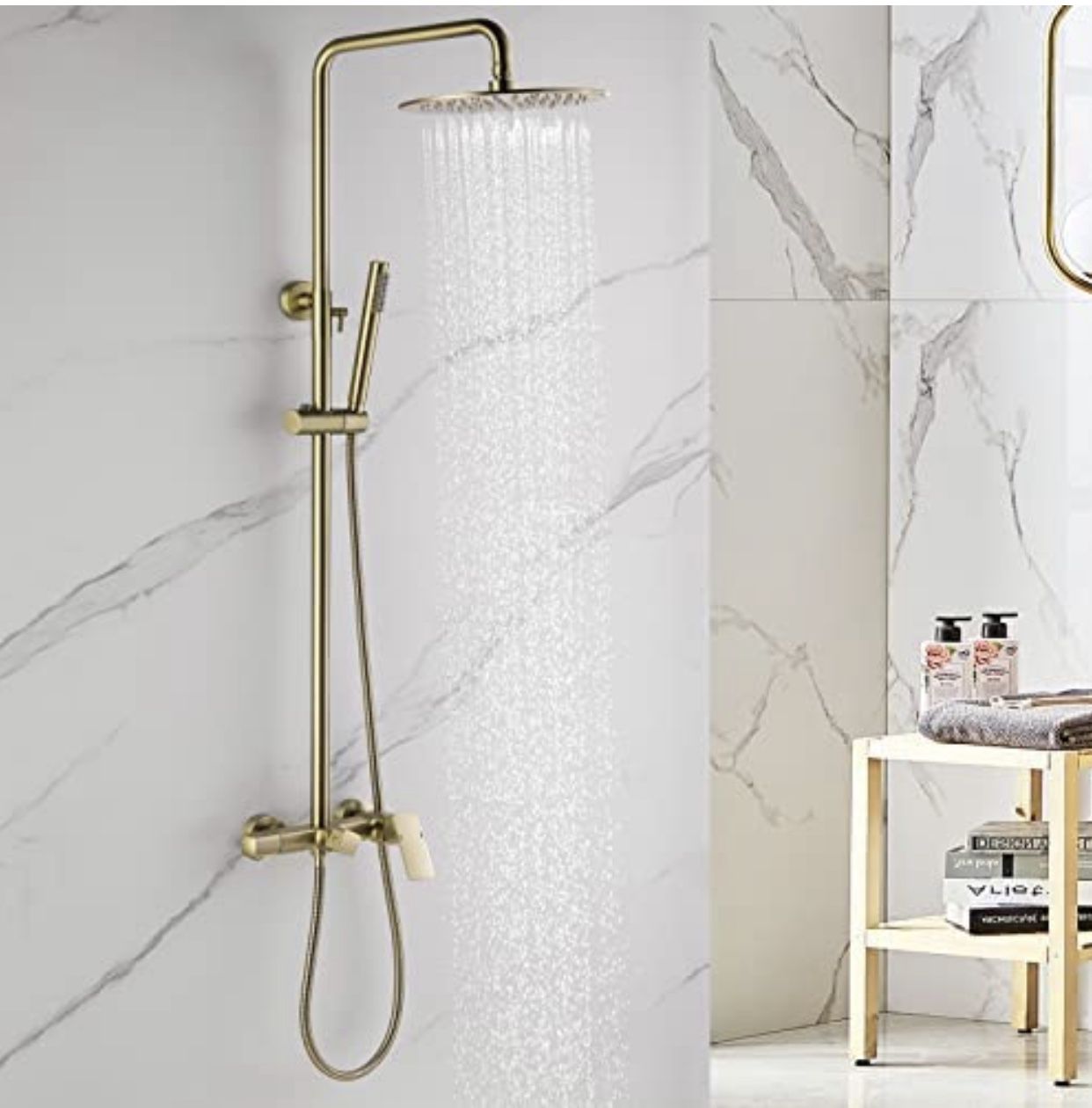Brushed Gold Shower System
