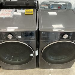 LG 4.5 Cu. Ft. Front Load Washer w/Steam & TurboWash360 + 7.4 Cu. Ft. Vented Electric Dryer w/ TurboSteam & Sensor Dry - Free One Year Warranty 