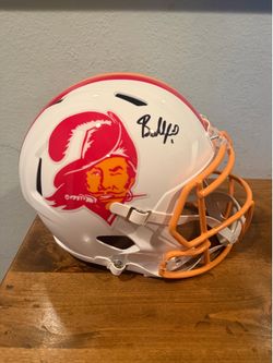 Baker Mayfield Autographed Buccaneers Throwback Full Size Helmet Beckett