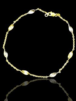 ESCLAVA PARA PIE, DOS OROS 14K