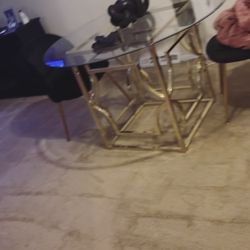 Gold Dining Table With Chairs 