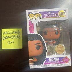 Funko Pop Disney Princess Moana Gold Vinyl Figure With Pin #1162
