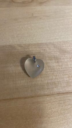 Frosted Glass Heart Pendant