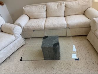Glass Coffee Table and matching End Table