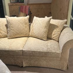 All Cream Floral Paul Robert Couch- Great Condition 
