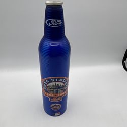 Bud Light Shea Stadium 1(contact info removed) New York Mets Empty Aluminum Bottle 16 Oz
