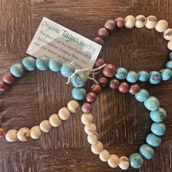 Organic Tagua Jewelry Handcrafted by Ecuadorian Artisans Set of 3 bracelets 
