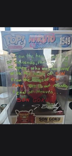 Funko Pop Naruto Shippuden Son Goku #1549 Signed