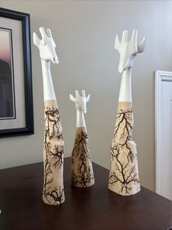 Carved Wooden Giraffes