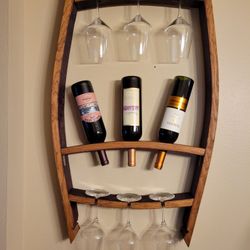Wine Bottle and Glass Holder