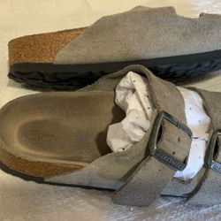 Birkenstock Suede  Sandals Tan Color Size 38