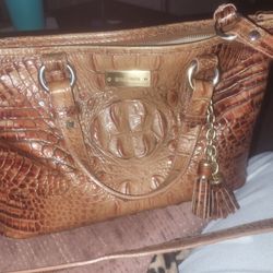 BRAHMIN Shoulder Strap Alligator Purse