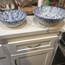Set Of Two Mixing Bowls Made In Italy 