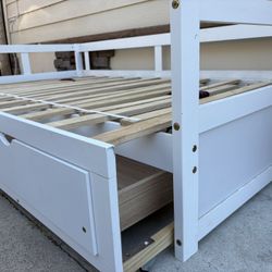 Bed Frame With Drawer Storage And Pulls From Twin To King