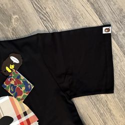 black bape shirt size small