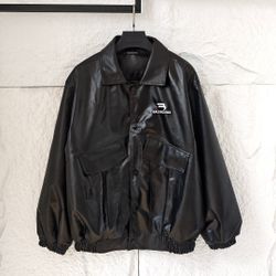 Leather Motorcycle Jacket L