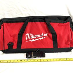 Brand new Milwaukee, seven tool capacity tool bag with shoulder strap