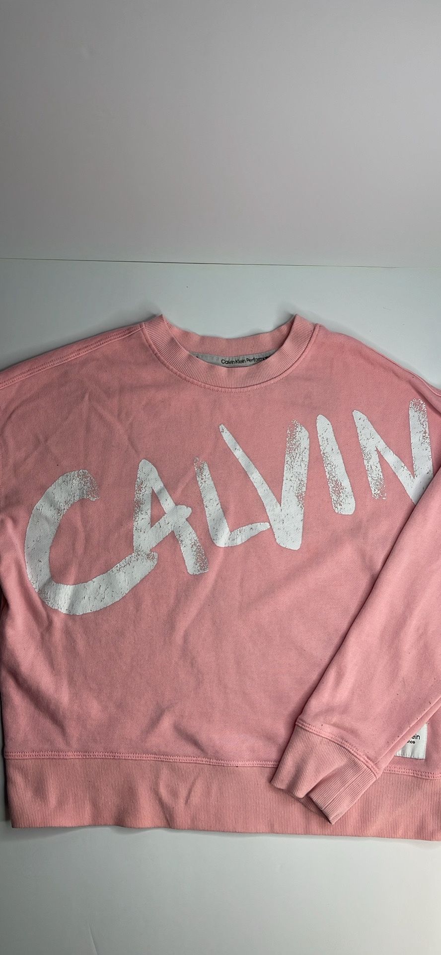 Calvin Klein Performance Pink Long Sleeve Sweater Size 7 Girls