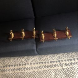 Heavy Brass Horsehead Coat Rack