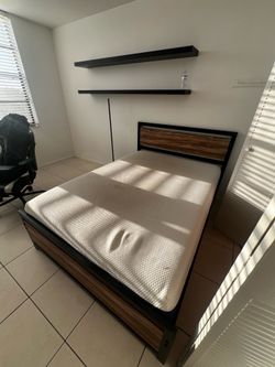 Bed frame and mattress