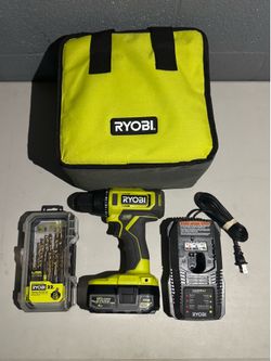 Ryobi drill set up