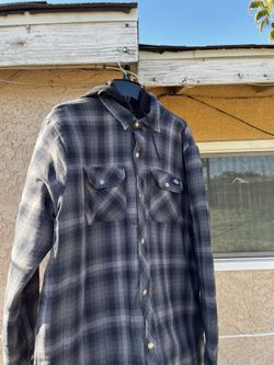 Dickies Flannel Jacket With Hoodie Size XL
