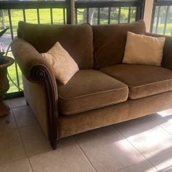Beautiful Green Velvet Sofa And Loveseat