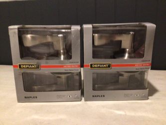 NEW Defiant Naples Satin Nickel Keyed Entry Door Lever