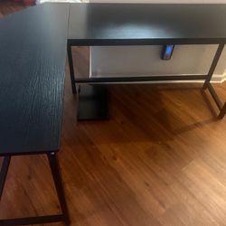 Black L Shape Desk