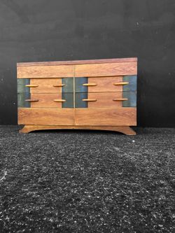 Beautiful MCM Heywood Wekfield Dresser With Reimagined Twist