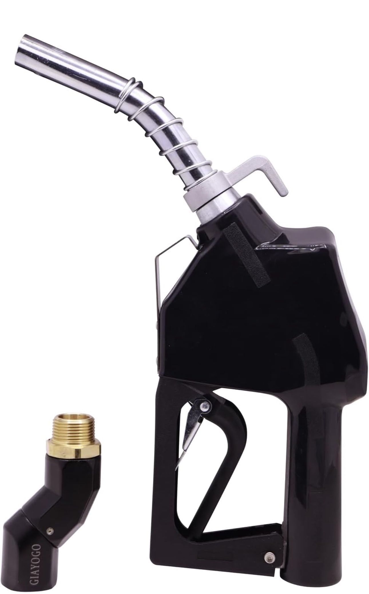 3/4" Inch Black NPT Automatic Shut-Off Fuel Nozzle, Fuel Hose Swivel,16GPM High Flow,BP