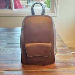 Brown Leather Backpack
