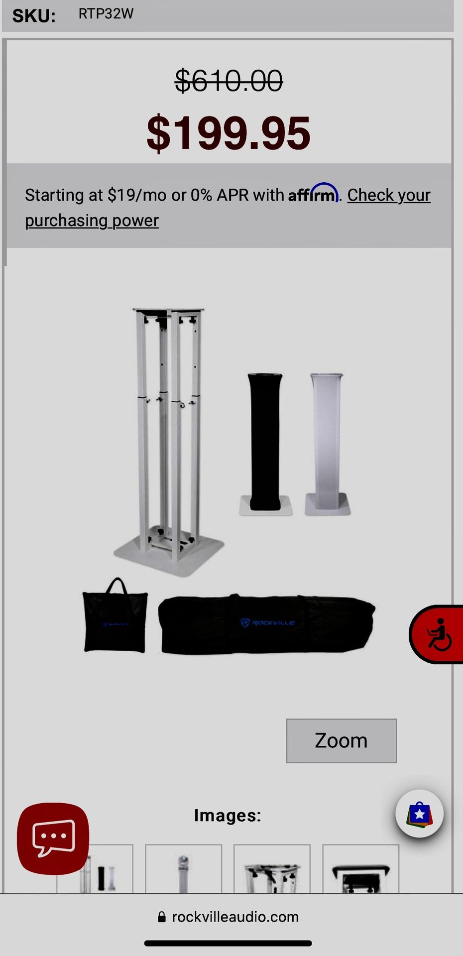 Rockville Totem Light/speaker Stand