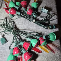 Vintage-Style Christmas bubble lights - Two 7 Light Sets