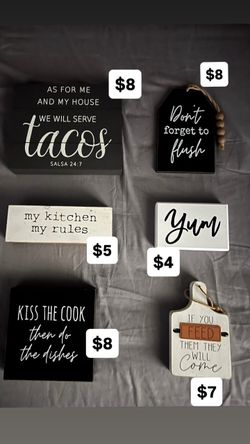 Farmhouse Humor Wood Signs Bundle – Set of 5