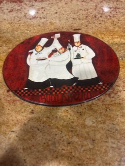 Buon Appetito Fat Chef Oval Decorative Plate