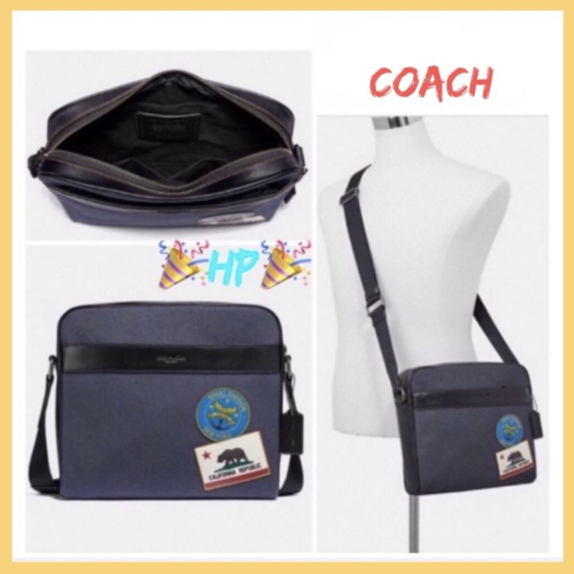 NWT Designer Coach Patch Messenger Bag