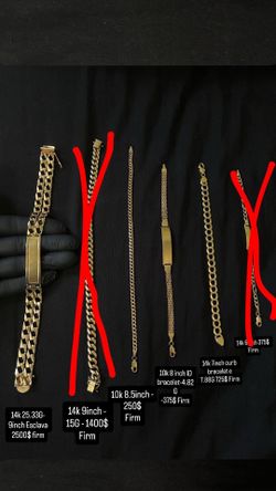 14k and 10k gold bracelets