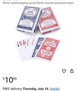 Motor Brand Plastic Coated Playing Cards