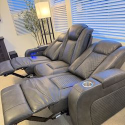 5 Seat Power Reclining Movie Theater Couch NEW! 