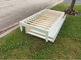 Kids Twin / Full Bed frame with pull out drawer (free)