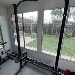 Squat Bench Rack + 45 lbs Barbell