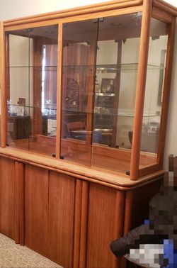 Solid Oak China Cabinet By Wambold