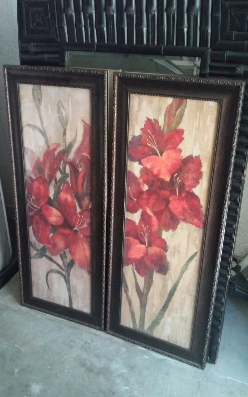 Home interior pictures stand about 2.5 or 3ft tall paid 40 each asking 40 obo for both