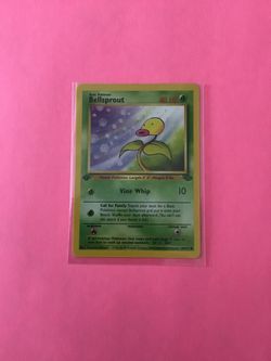 1st Edition Bellsprout 49/64 Pokemon Card from Jungle