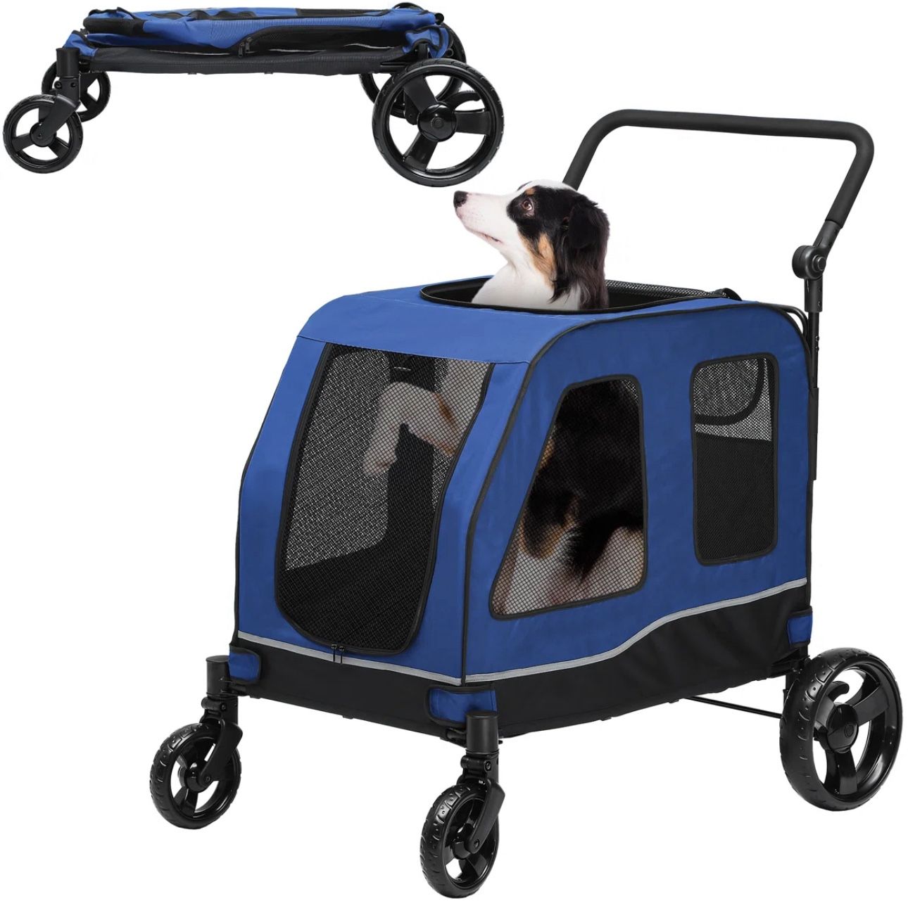 4 wheel dog stroller for large dogs
