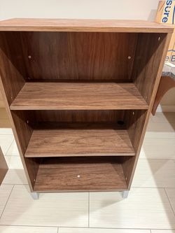 3-Shelf Bookcase with Metal Legs