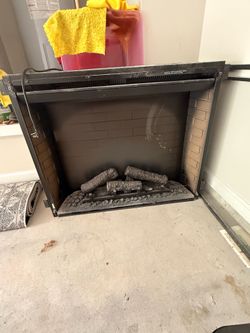 36” Electric Fireplace Insert with Glass Panel – $100 OBO