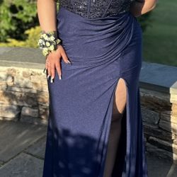 Navy Blue Prom Dress/Size16 
