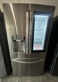 LG French Door Fridge w/ InstaView + Dispenser – Stainless, Counter‑Depth